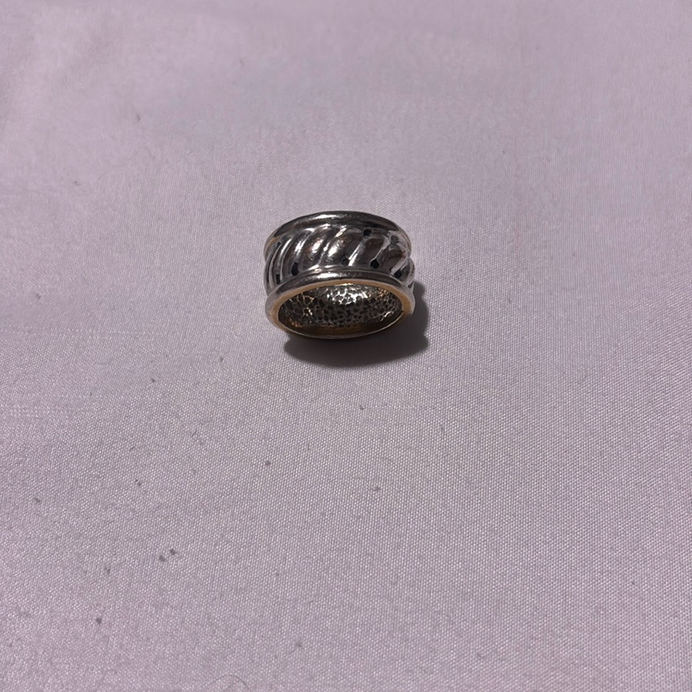 Silver Twisted Rope Design Ring - Picture 3 of 6